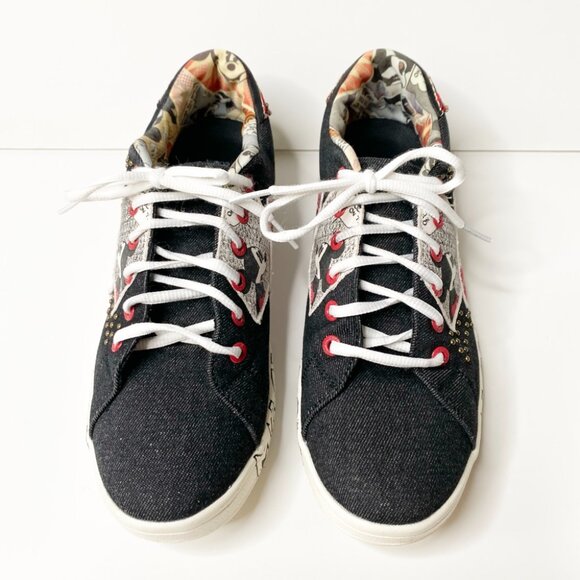Desigual Sneakers “Cosmic Mickey Denim” (Black) 10M - Picture 6 of 8